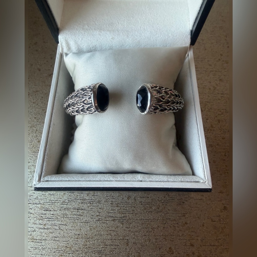Silver and Black Chain Bracelet